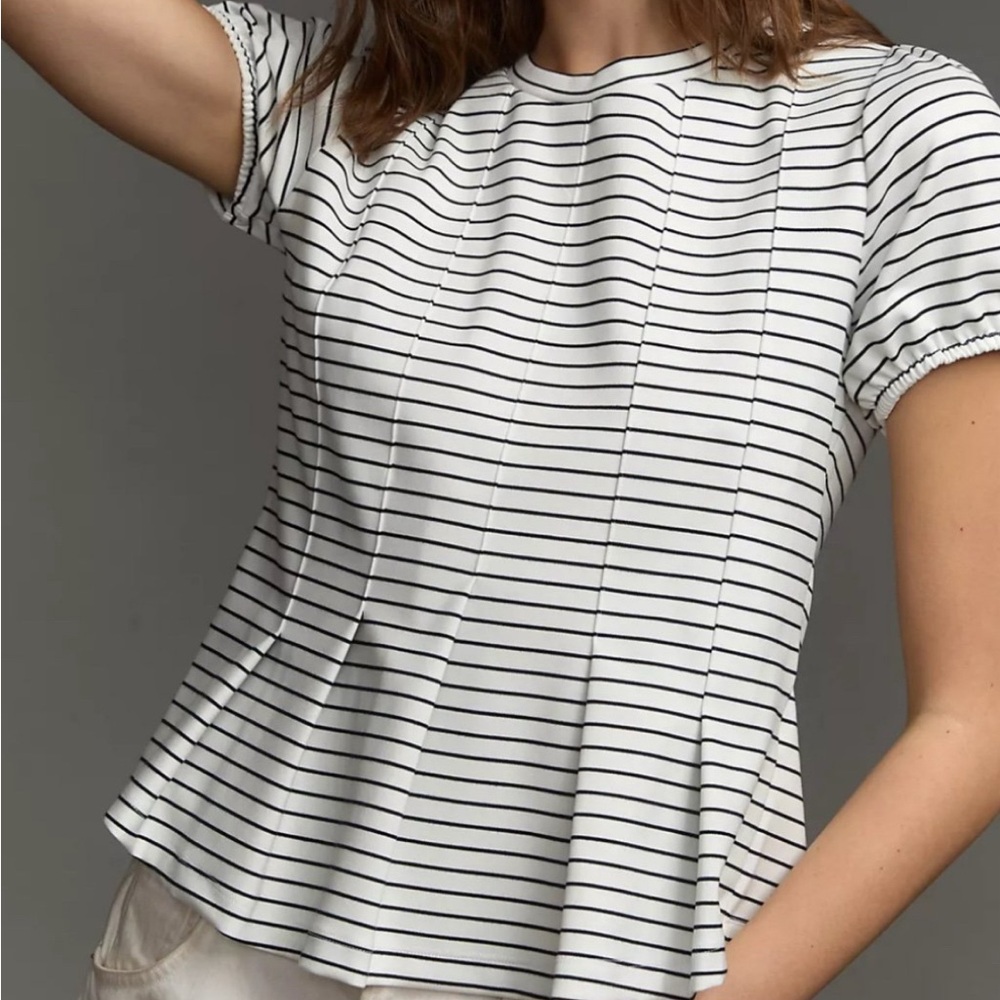 Anthropologie Maeve Corset Peplum Top XL